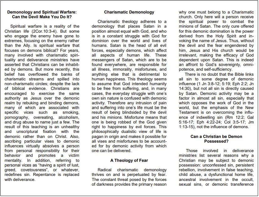 Hilltop Bible Church Position Papers, page 13