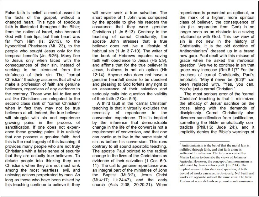 Hilltop Bible Church Position Papers, page 16