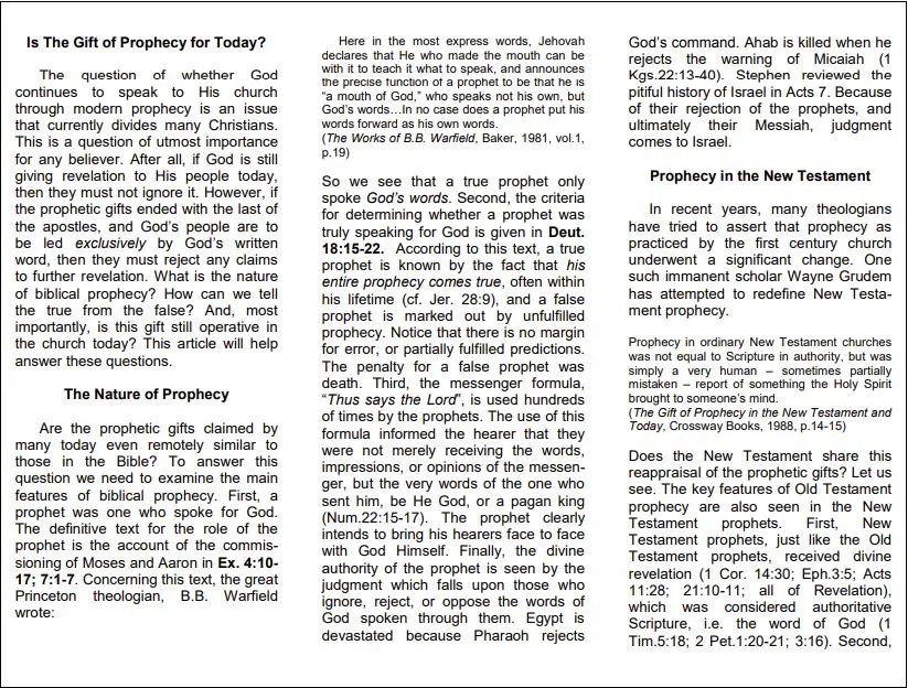 Hilltop Bible Church Position Papers, page 5